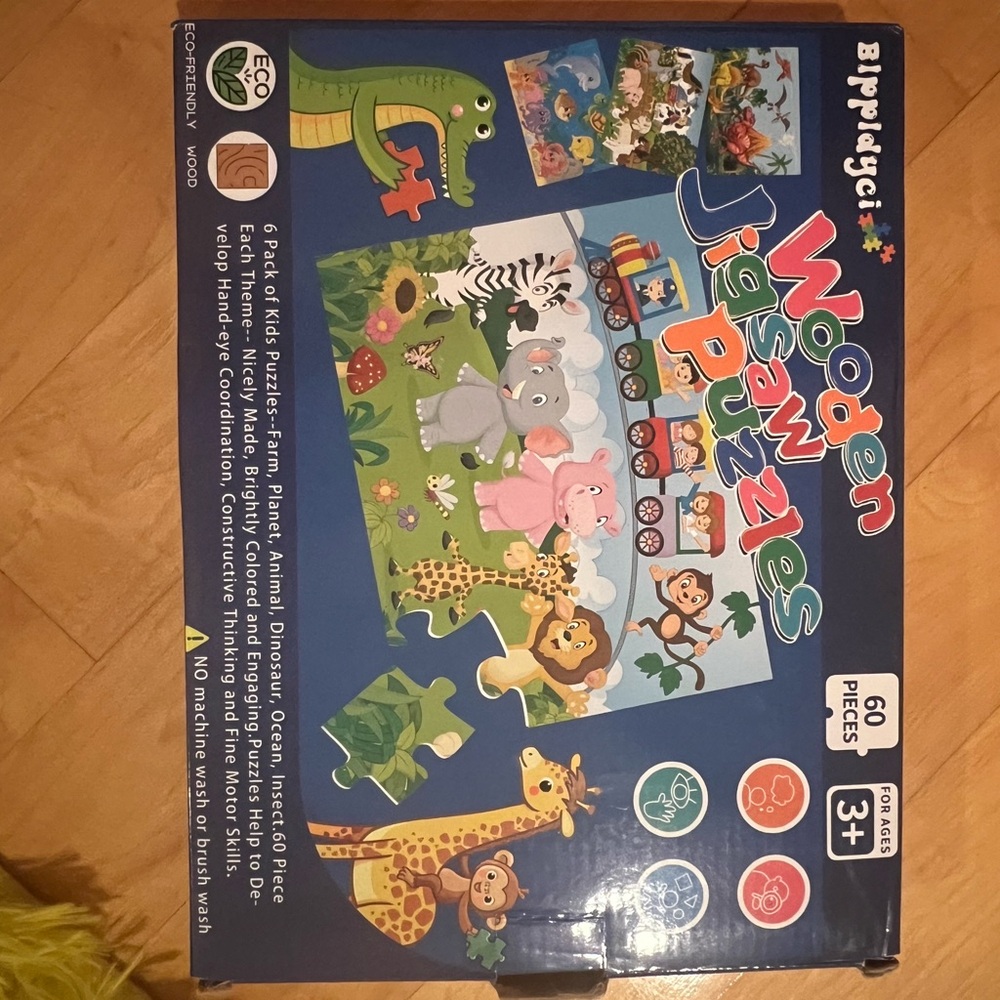 Wooden Jigsaw Puzzle - 60 Pieces - Multicolor